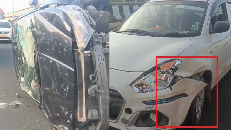 ഇലക്ട്രോണിക് സിറ്റി ഫ്ലൈഓവറിൽ കാറുകൾ കൂട്ടിയിടിച്ച് അപകടം